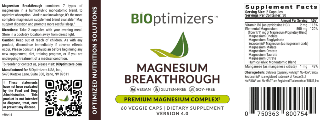 Discover the powerful nutritional benefits of Bioptimizers Magnesium Breakthrough – a premium magnesium supplement designed to support muscle relaxation, improve sleep quality, and boost energy levels. Learn more about the essential minerals packed in this all-in-one formula for optimal health and wellness. #MagnesiumBreakthrough #Bioptimizers #NutritionalFacts #MagnesiumSupplements #HealthBoost nutritional-facts-Bioptimizers Magnesium Breakthrough