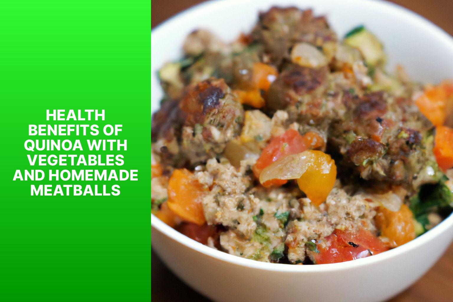 Health Benefits of Quinoa with Vegetables and Homemade Meatballs - Quinoa with Vegetables and Homemade Meatballs 