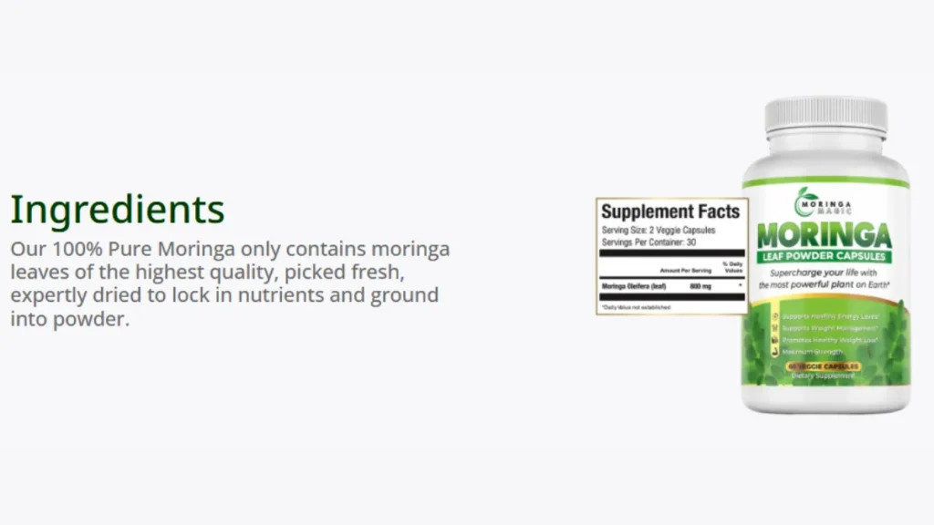 Website Official: Moringa Magic Moringa Magic Ingredients