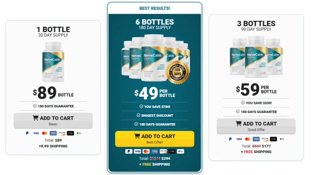 Website Official: NerveCalm NerveCalm Pricing