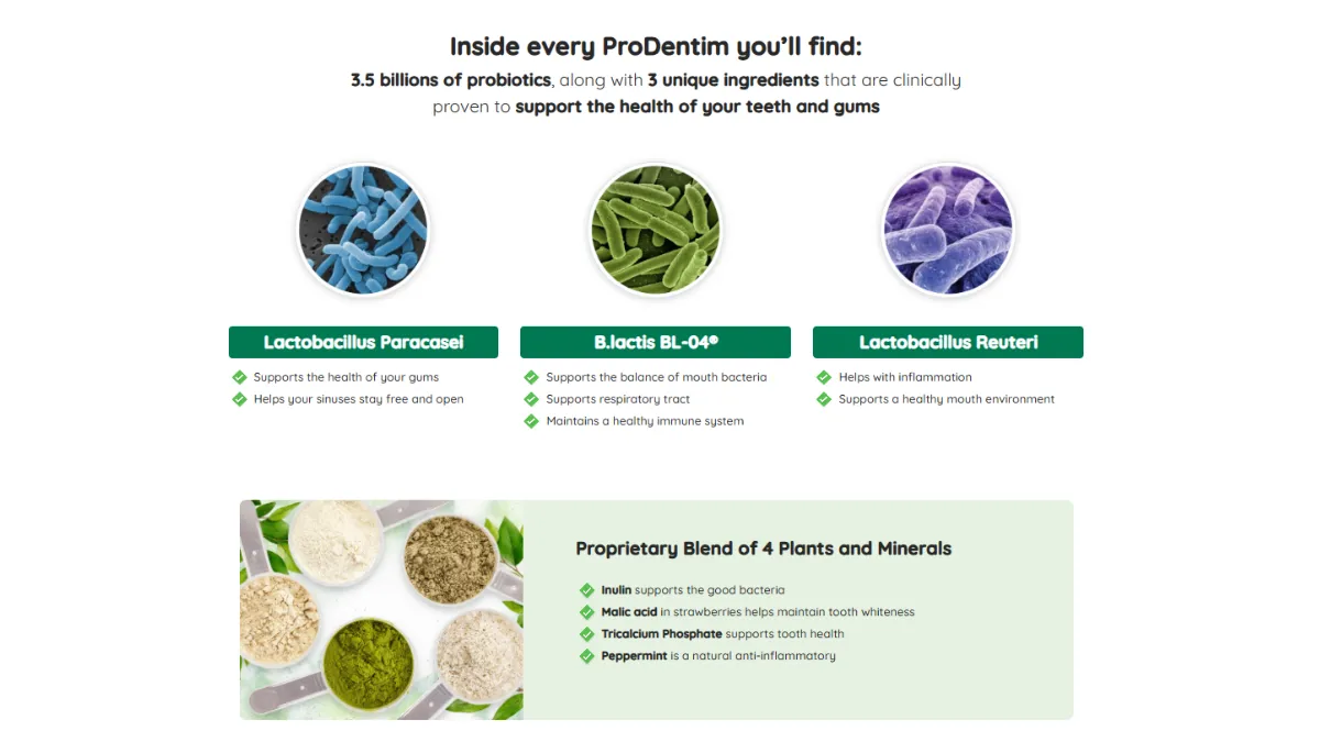 ProDentim Ingredients