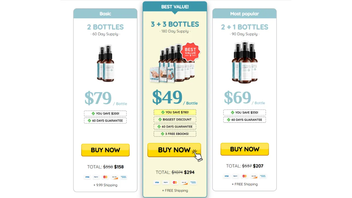 Pronail Complex Pricing