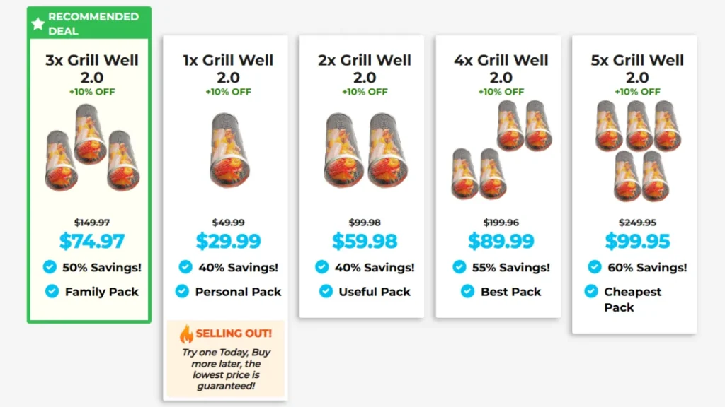 Official Website: Grill Well Grill Well 2.0 - Rolling Grill Basket Pricing